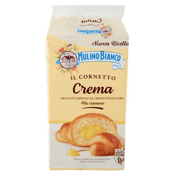 Mulino Bianco Cornetti Crema Merenda senza Additivi Conservanti 6 pezzi 300g
