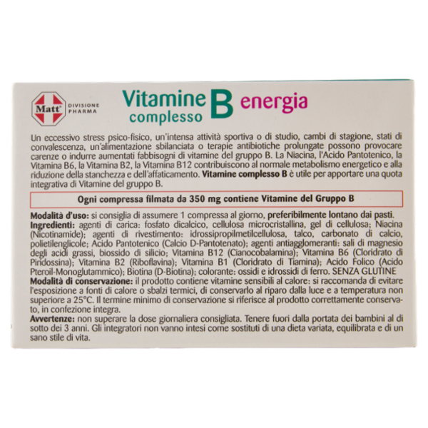 Matt Divisione Pharma Vitamine complesso B energia compresse filmate 24 x 350 mg