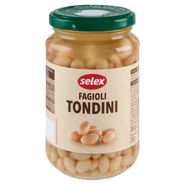 Selex Fagioli Tondini Lessati 360 g
