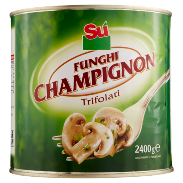 Sù Funghi Champignon Trifolati in Olio di Semi di Girasole 2,4 kg