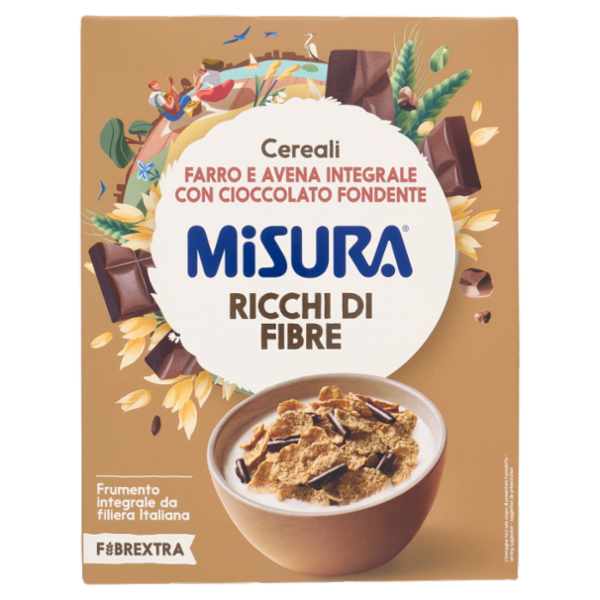 Misura Fibrextra Cereali Farro e Avena Integrale con Cioccolato Fondente 300 g