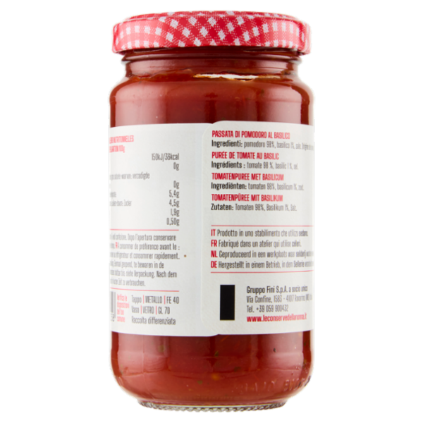 Le Conserve della Nonna Pomodoro al Basilico 190 g