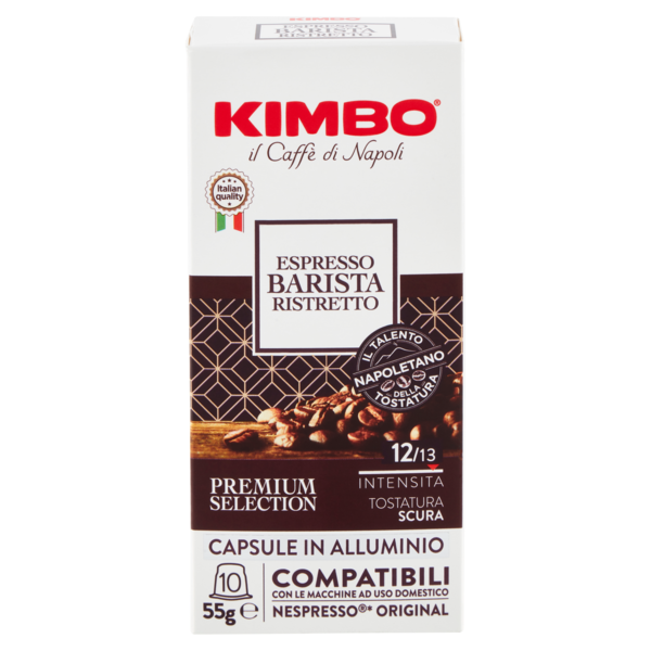 Kimbo Espresso Barista Capsule in Alluminio Compatibili con le Macchine Nespresso Original* 10x5,5 g