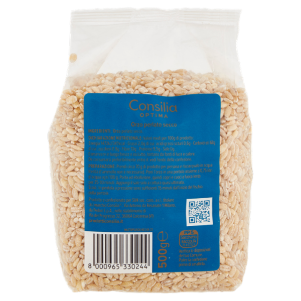 Consilia Optima Cereali Secchi Orzo Perlato 500 g