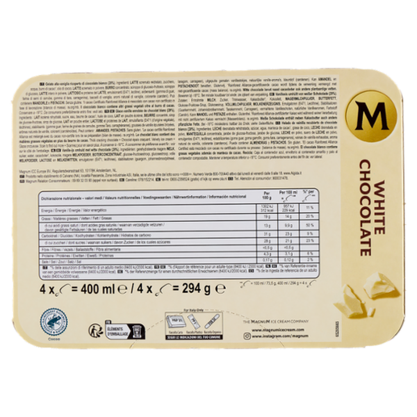 Magnum White Chocolate 4 x 73,5 g
