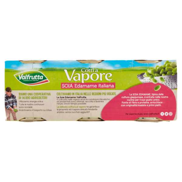 Valfrutta Cotti a Vapore Soia Edamame Italiana 3 x 140 g