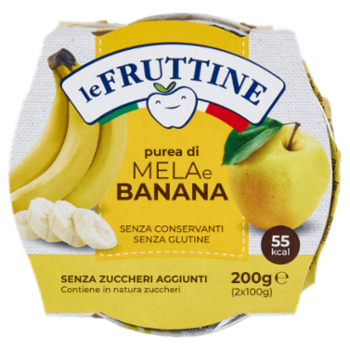 Le Fruttine Purea Di Mela e Banana 2 x 100 g