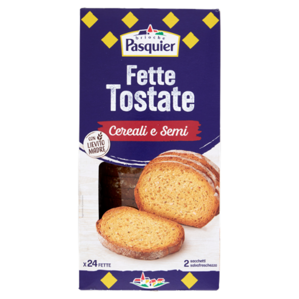 Brioche Pasquier Fette Tostate Cereali e Semi 24 Fette 240 g