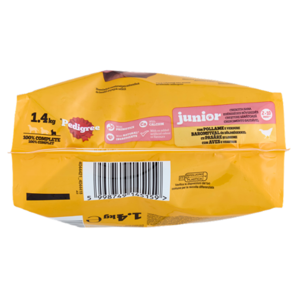 Pedigree Junior Mini con Pollo e Verdure 1.4Kg