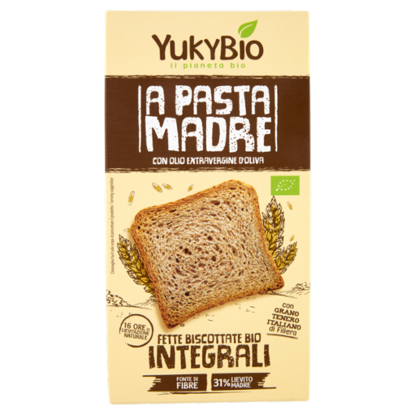 YukyBio A Pasta Madre Fette Biscottate Bio Integrali 2 x 85 g