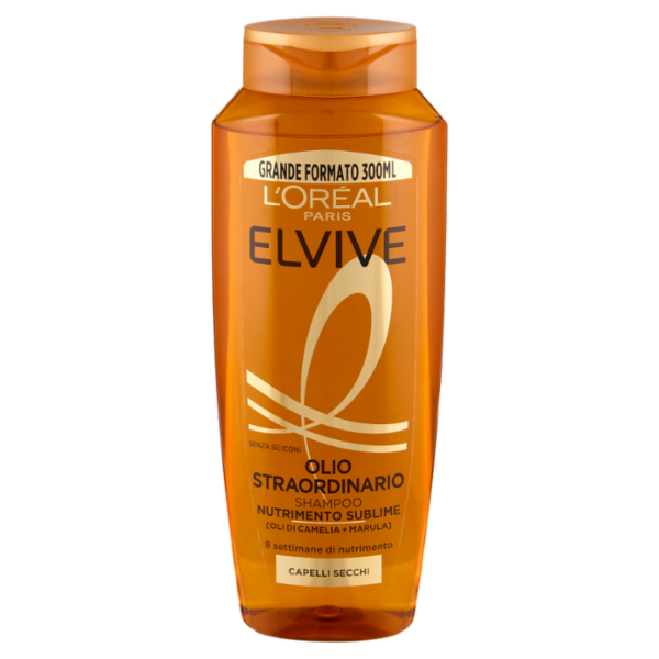 Elvive Olio Straordinario Shampoo Nutrimento Sublime, per Capelli Secchi 300 ml