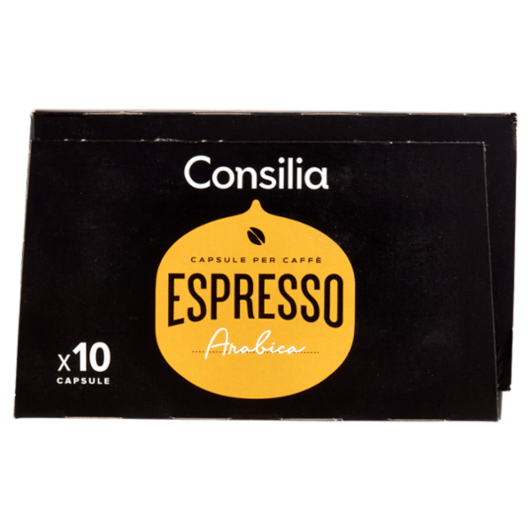 Consilia Caffè in Capsule Espresso Arabica Compatibili Nespresso 10 pezzi