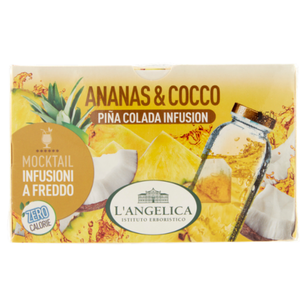 L'Angelica Mocktail Infusioni a Freddo Ananas & Cocco Piña Colada Infusion 18 Filtri 36 g