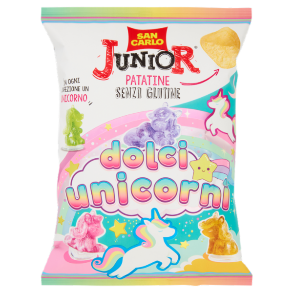 San Carlo Junior Patatine Senza Glutine dolci unicorni 30 g