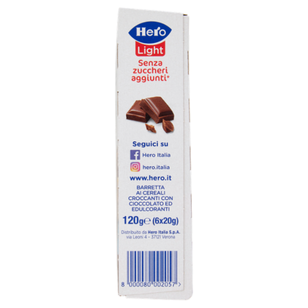 Hero Light Barrette Cioccolato 6 x 20 g