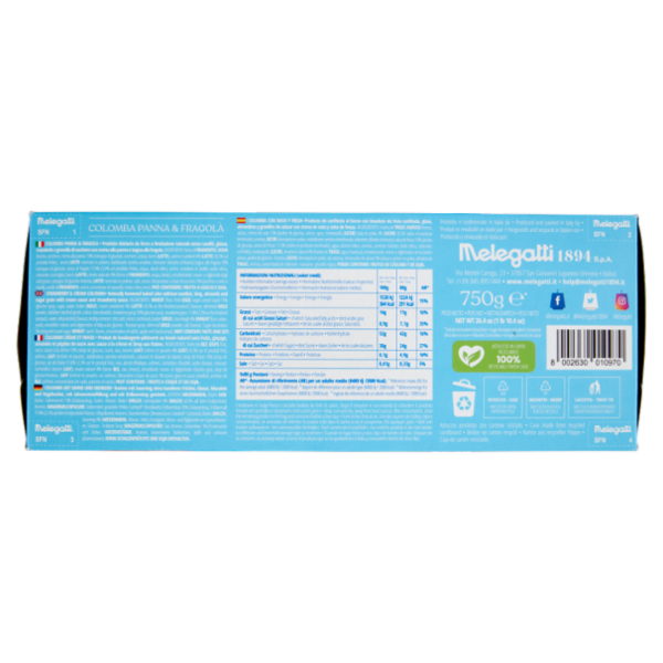 Melegatti 1894 Colomba Panna & Fragola 750 g