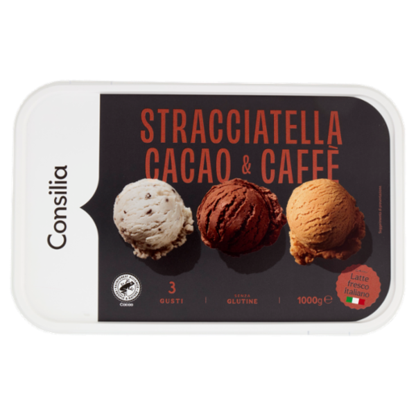 Consilia Gelato Cacao, Stracciatella e Caffé 1 kg