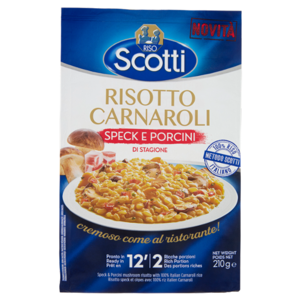 Riso Scotti Risotto Carnaroli Speck e Porcini di Stagione 210 g