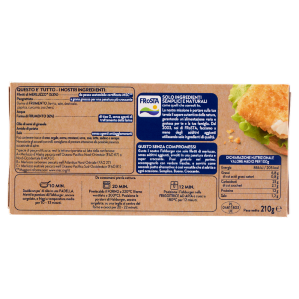 FRoSTA 2 Fishburger di Merluzzo 210 g