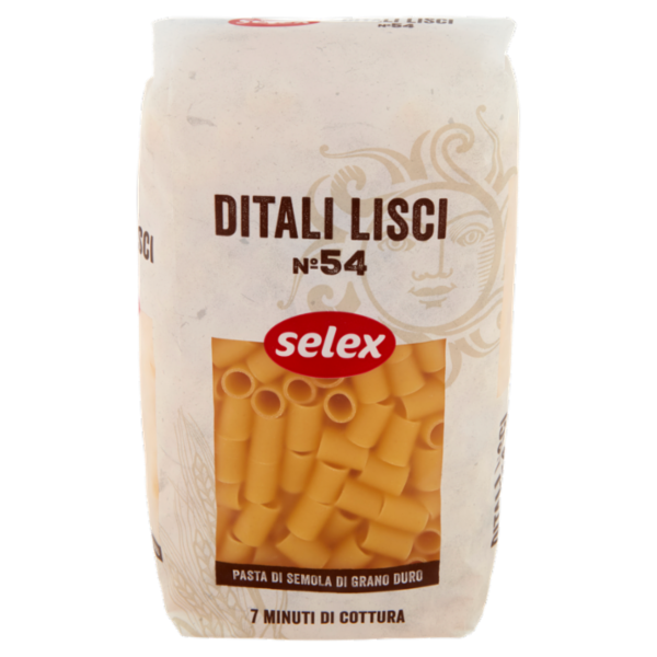 Selex Pasta di Semola Trafilata al Teflon Ditali Lisci 500 g