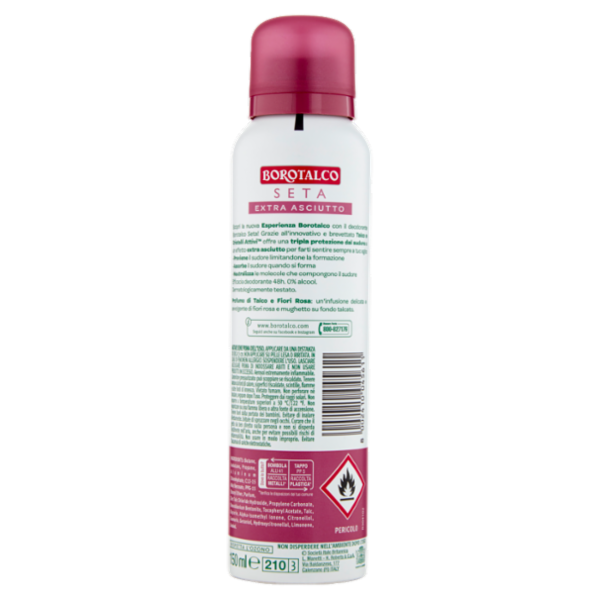 Borotalco Seta Profumo di Talco e Fiori Rosa Deo Spray 150 ml