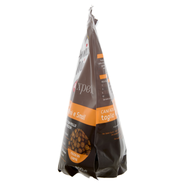 Selex Amico Mio Expert Cane Adulto di Taglia Mini/Small Crocchette con Pollo e Tacchino Freschi 800g