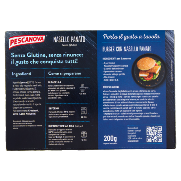 Pescanova Nasello Panato impanati e surgelati 200 g