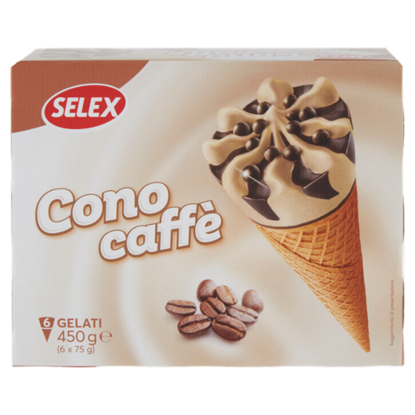 Selex 6 Coni di Gelato Caffè 450 g