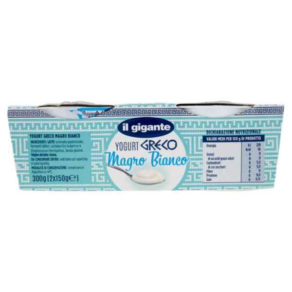IL GIGANTE Yogurt Greco Magro Bianco 2 x 150 g