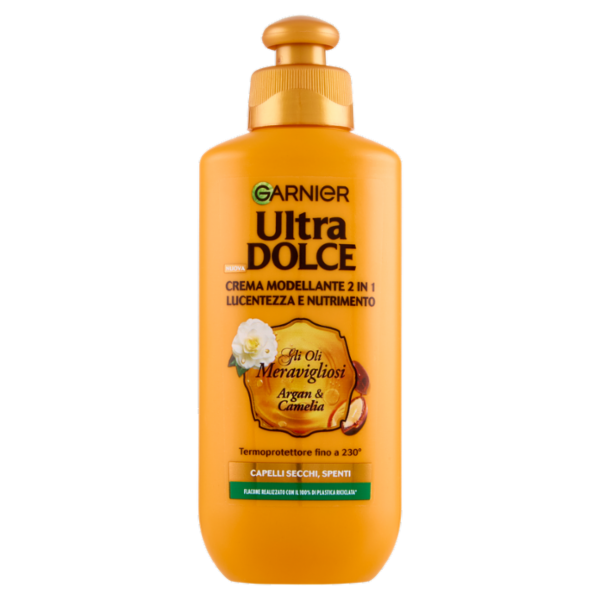 Garnier Ultra Dolce Crema Modellante 2 in 1 gli Oli Meravigliosi Argan & Camelia 200 ml