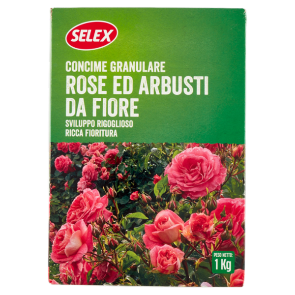Selex Giardinaggio Concime Granulare per Rose e Fiorite 1 kg