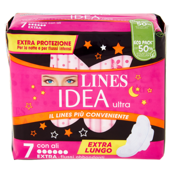 Lines Idea ultra Extra - flussi abbondanti con ali 7 pz