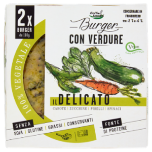 Cottin Tavola 100% Vegetale Burger Con Verdure Il Delicato 2 x 100 g