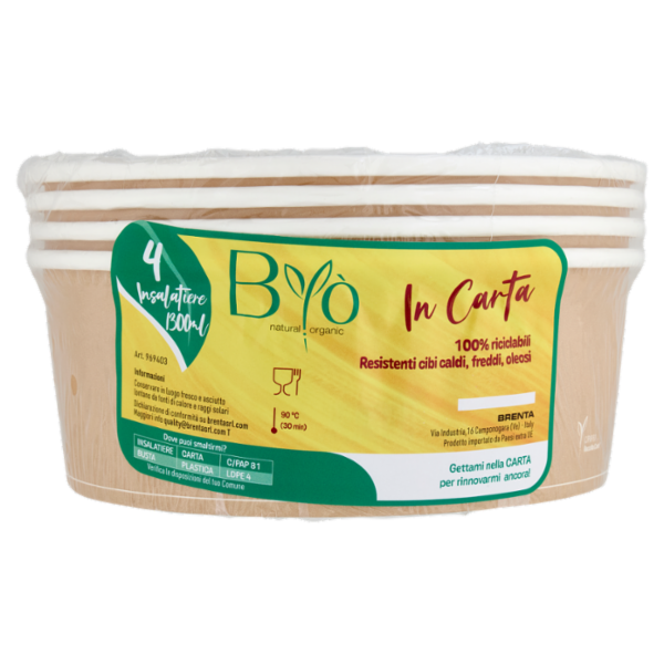 Biò Insalatiere 1300 ml in Carta 4 pz