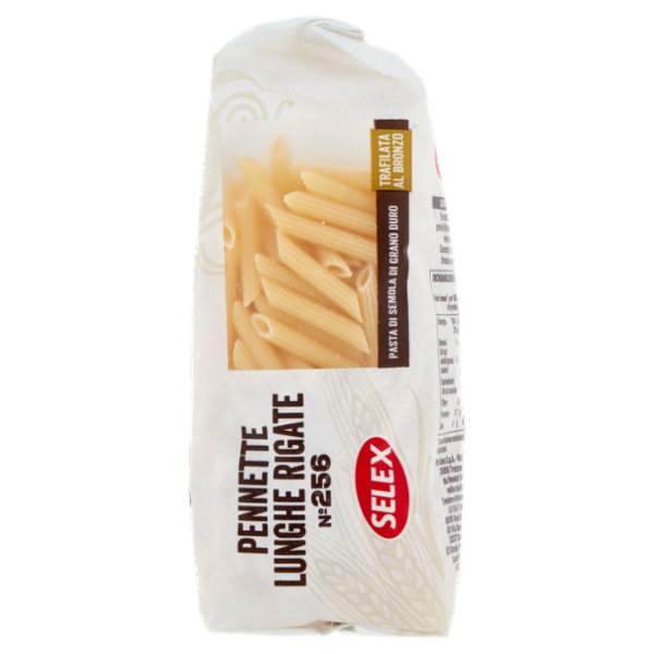 Selex Pasta di Semola Trafilata al Bronzo Pennette Lunghe Rigate 500 g
