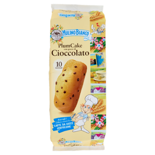 Mulino Bianco Plumcake Merenda con Yogurt italiano e Gocce di Cioccolato 10 pezzi 350g