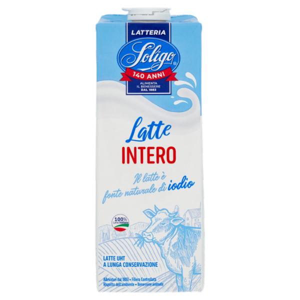 Latteria Soligo Latte Intero UHT a Lunga Conservazione 1000 ml