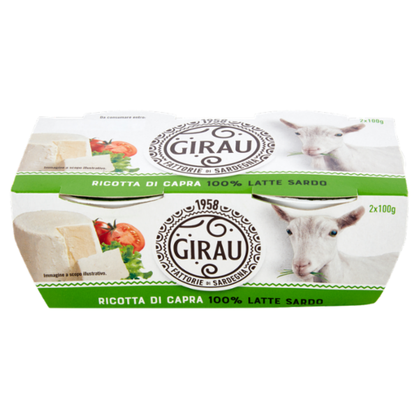 Girau Ricotta di Capra 100% Latte Sardo 2 x 100 g