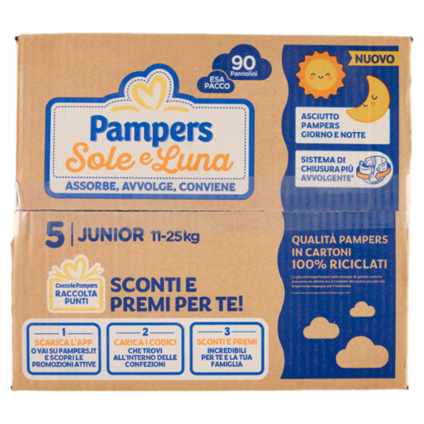 Pampers Sole e Luna Junior 90 pz