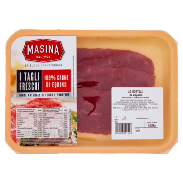 Masina I Tagli Freschi le Sottili di equino 0,200 kg