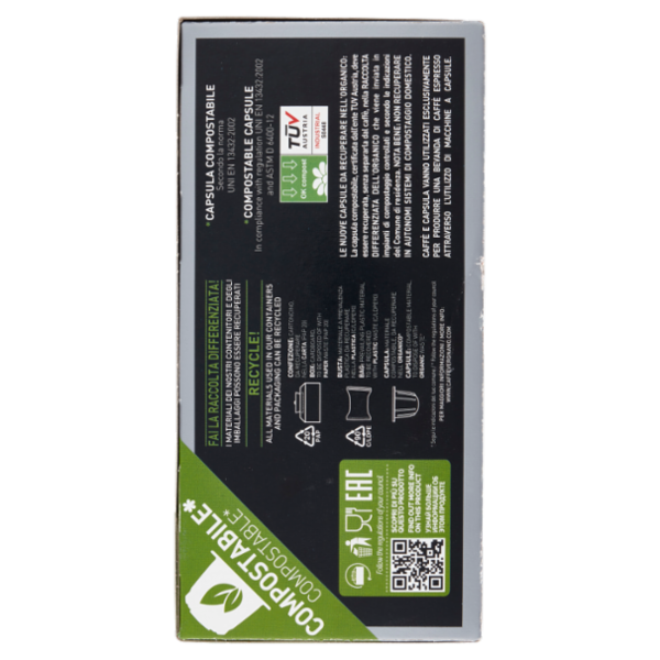 Caffè Vergnano 1882 Èspresso1882 Intenso Compostabile** Capsule Compatibili Nespresso* 30 x 5 g