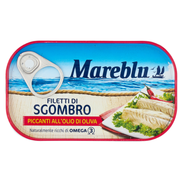 Mareblu Filetti di Sgombro Piccanti all'Olio di Oliva 90 g