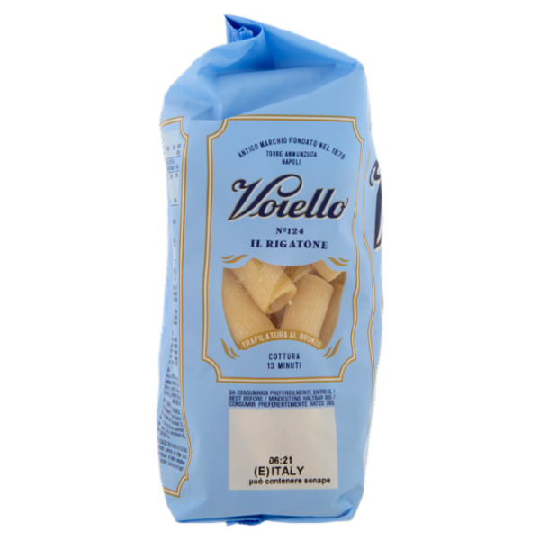 Voiello Pasta Il Rigatone N°124 grani 100% italiani Trafilata bronzo 500g