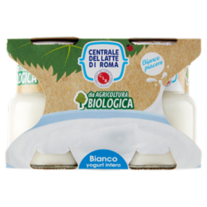 Centrale Del Latte Di Roma Bianco Yogurt Intero Da Agricoltura Biologica 2 x 125 g