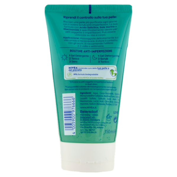 Nivea Derma Skin Clear Scrub Anti-Imperfezioni 150 ml