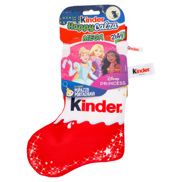 Kinder Happy Calza Mega Disney Princess 7 pezzi 214 g