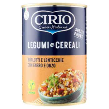 Cirio Legumi e Cereali Borlotti e Lenticchie Con Farro e Orzo 410 g
