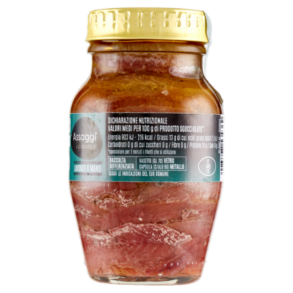 Assaggi e paesaggi Filetti Alici Mar Adriatico in Olio Extravergine Oliva 100% italiano (41%) 150g