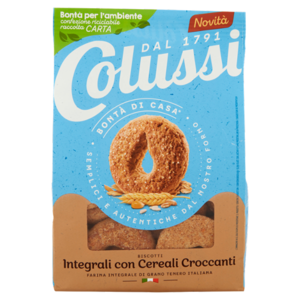 Colussi Biscotti Integrali con Cereali Croccanti 300 g
