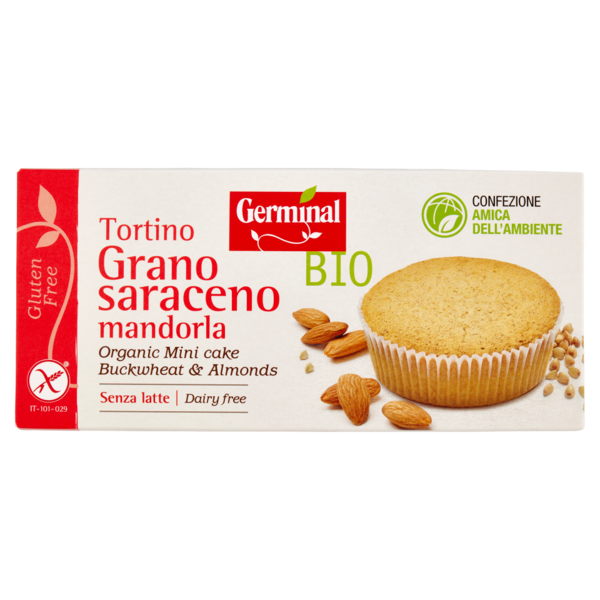 Germinal Bio Tortino Grano saraceno mandorla Gluten Free 4 x 45 g